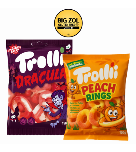 2 سكاكر ترولي شكل اسنان+خوخ