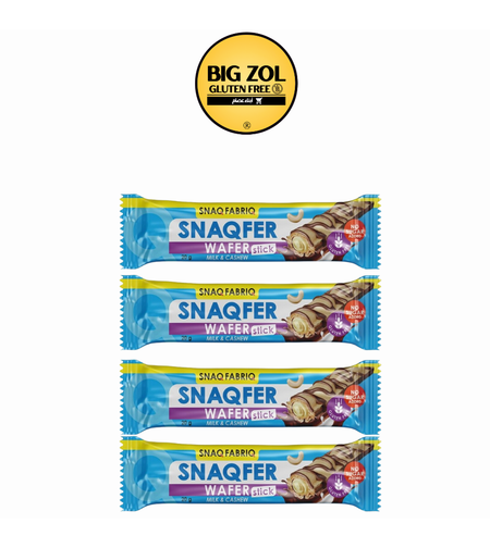 4 ويفر ستيك بنكهة زبدة الحليب والمكسرات بدون سكر