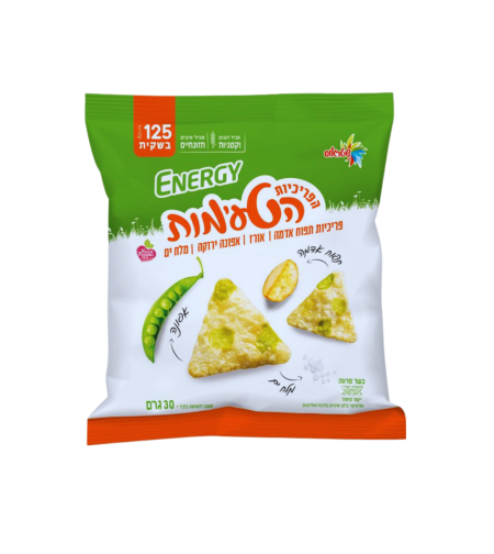 פריכיות תפוח אדמה אורז אפונה ירוקה ומלח ים