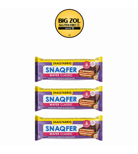 3 ويفر كلاسيك بنكهة كريمة البندق والشوكولاتة بدون سكر