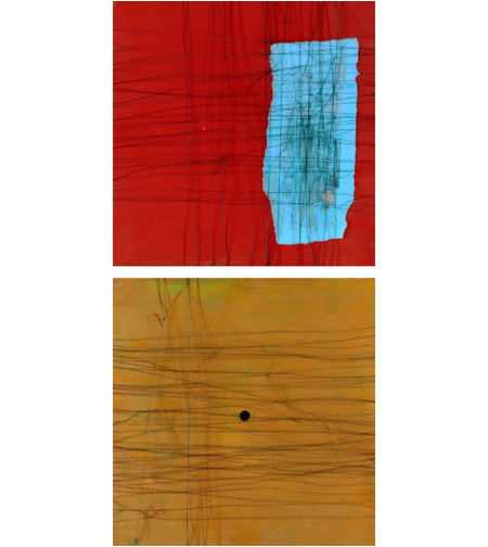 קולאז' - RED & OCHER SQUARES