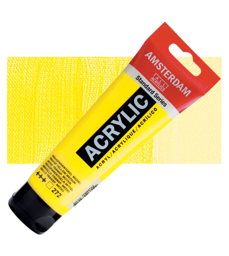 צבע אקריליק צהוב שקוף בינוני, 120 מ״ל Amsterdam Standard Series