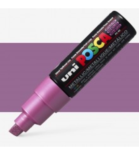 טוש פוסקה לציור-8מ''מ POSCA K8- ורוד מטאלי