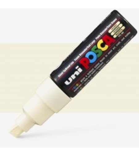 טוש פוסקה לציור-8מ''מ POSCA K8-אייבורי