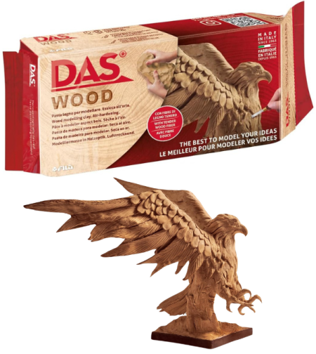 חימר דמוי עץ מתייבש באוויר 700 גרם DAS Wood Modeling Clay