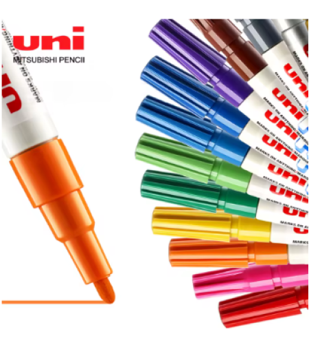 טושים מקצועיים לציור על משטחים - Uni Paint Markers (על בסיס שמן)