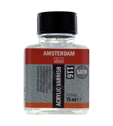 לכה סאטן לצבעי אקריליק - Amsterdam Acrylic Varnish Satin 75ml