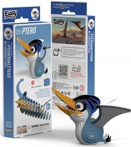 ערכת הרכבה תלת־ממדית פטרודקטיל EUGY – Pterodactyl פאזל 3D מקרטון