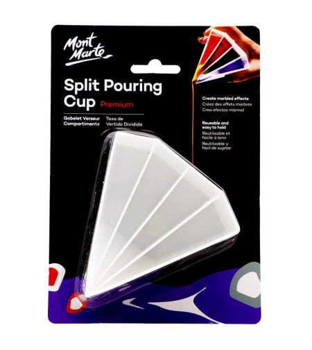 כוס לחלוקת צבעים פרימיום Mont Marte Split Pouring Cup
