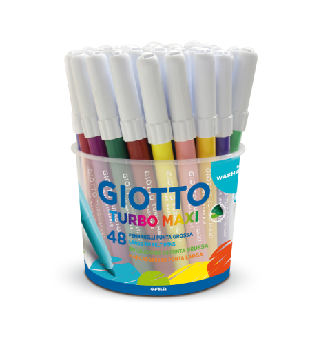 סט טושים עבים 48 יחידות - GIOTTO Turbo Maxi