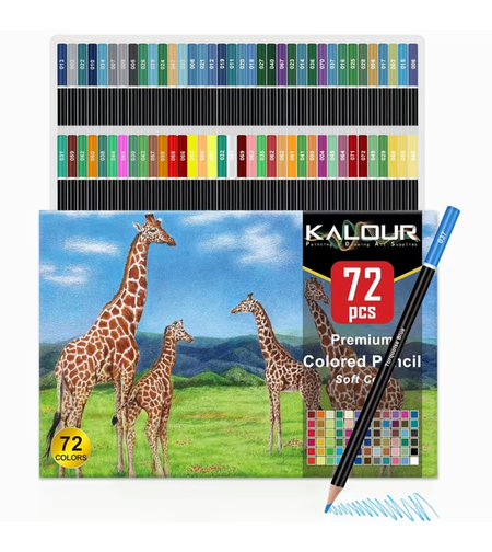 סט עפרונות צבע מקצועיים  72 צבעים - Kalour Premium Colored Pencils 72 Colors