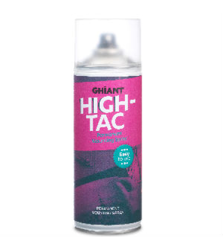 ספריי דבק שקוף דבק קבוע לאמנים וגרפיקאים Ghiant High-Tac