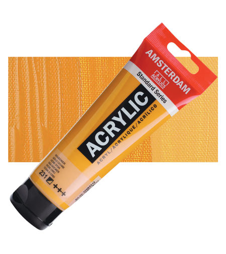 צבע אקרילי אמסטרדם – גולד אוקר (Gold Ochre) – סדרת Standard, שפופרת 120 מ