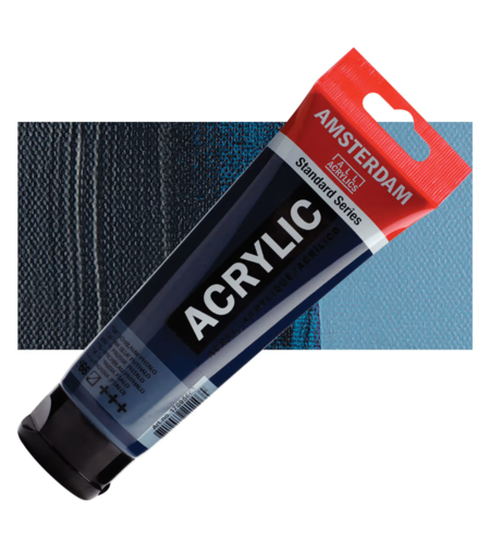 צבע אקריליק אמסטרדם מסדרת Standard – גוון כחול פרוסי פתאלו (Prussian Blue Phthalo 586)