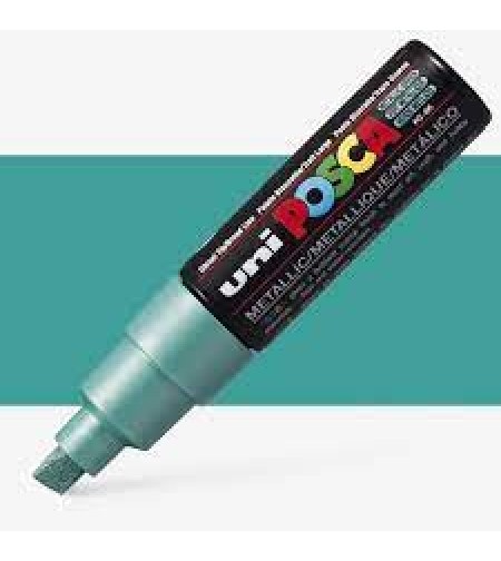 טוש פוסקה לציור-8מ''מ POSCA K8- ירוק מטאלי