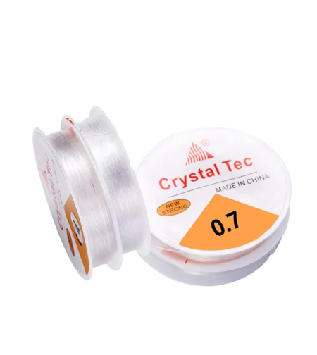 חוט גמיש שקוף ליצירת תכשיטים Crystal Tec 0.7 מ