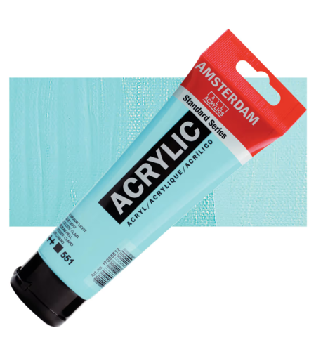 צבע אקריליק אמסטרדם מסדרת Standard – גוון כחול תכלת בהיר (Light Blue 551)