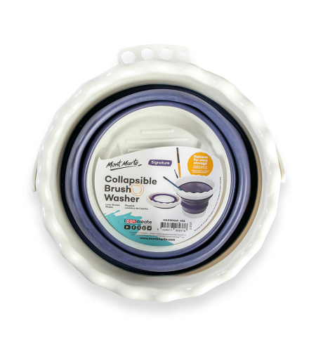 קערת שטיפת מכחולים מתקפלת Mont Marte Collapsible Brush Washer