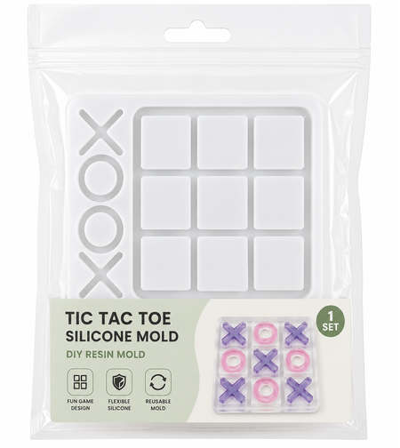 תבנית סיליקון למשחק איקס עיגול אינסופי – Infinite Tic Tac Toe Resin Mold
