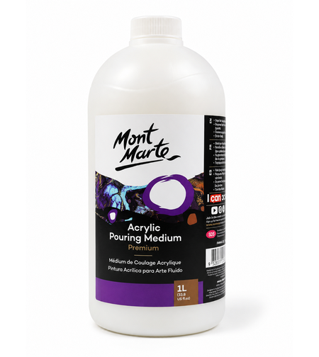 מדיום אקרילי למזיגה 1 ליטר - Mont Marte Acrylic Pouring Medium 1L