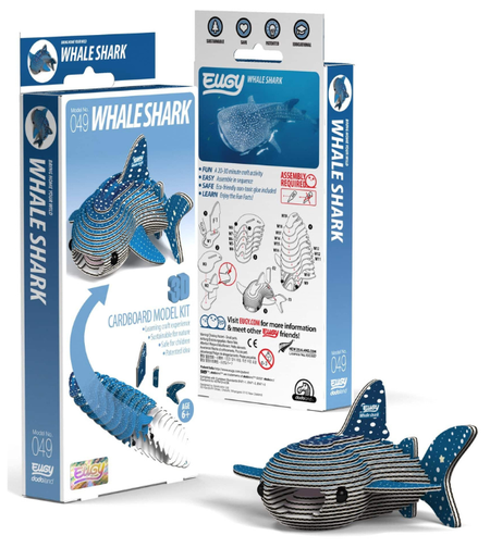 ערכת הרכבה תלת־ממדית כריש לוויתן EUGY – פאזל 3D מקרטון איכותי
