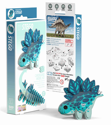 ערכת הרכבה תלת־ממדית דינוזאור סטגוזאורוס EUGY – פאזל 3D מקרטון איכותי