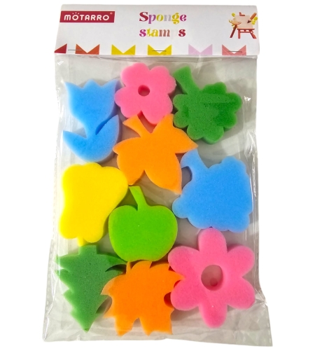 חותמות ספוג  - 10 יחידות בצורות שונות