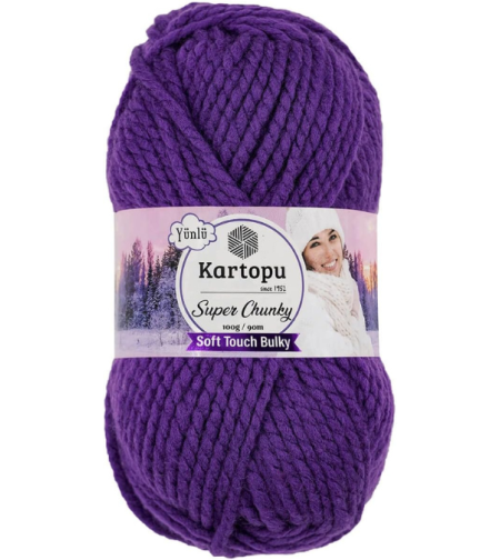 חוט סריגה עבה Kartopu Super Chunky – צבע סגול עמוק