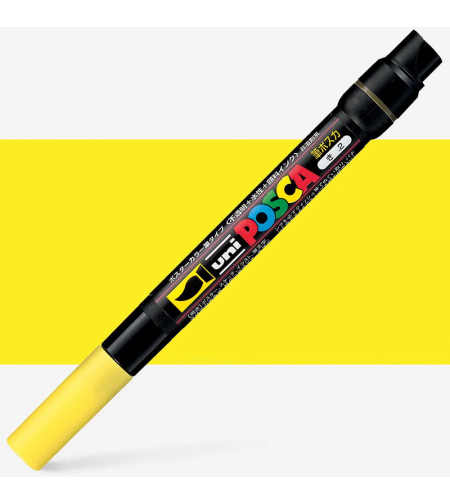 POSCA-F350 - טוש ראש מכחול אקרילי -צהוב
