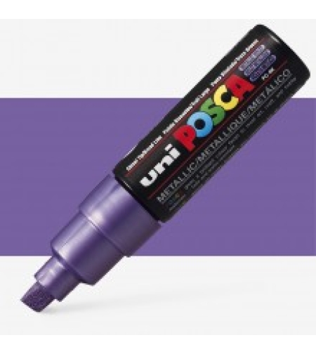 טוש פוסקה לציור-8מ''מ POSCA K8- סגול מטאלי