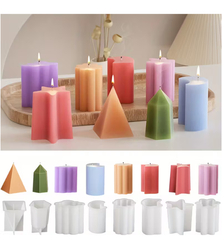 סט תבניות סיליקון ליציקה – 8 תבניות שונות