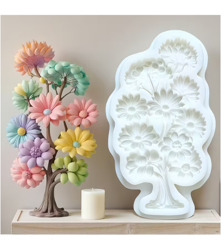 תבנית סיליקון ליצירת עץ פרחים תלת־ממדי