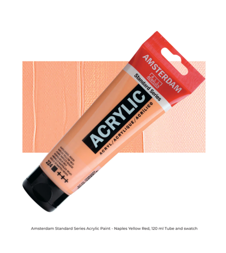 🎨 צבע אקריליק Amsterdam Standard Series – נאפלס צהוב אדמדם (Naples Yellow Red) – 120 מ