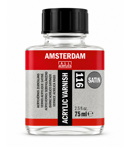 לכה סאטן לצבעי אקריליק - Amsterdam Acrylic Varnish Satin 75ml