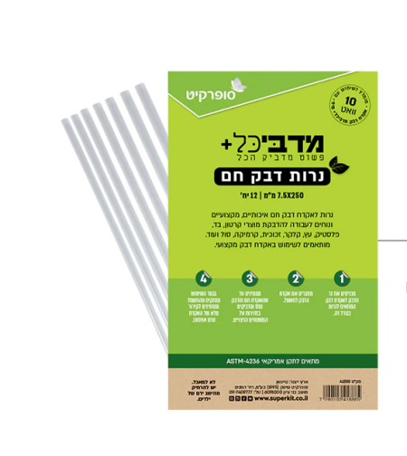 נרות לאקדח דבק חם 36 יחידות - 1 ק