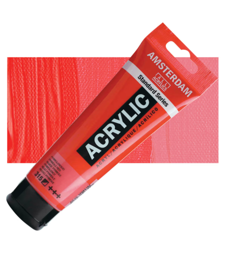 צבע אקריליק אמסטרדם מסדרת Standard – גוון אדום פירול (Pyrrole Red 315)
