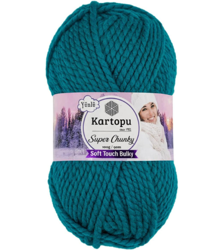 חוט צמר עבה לסריגה Kartopu Super Chunky – צבע טורקיז