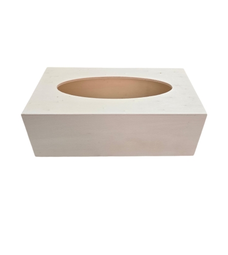 קופסת עץ למפיות טישו עם מכסה נשלף - 25x13x9 ס