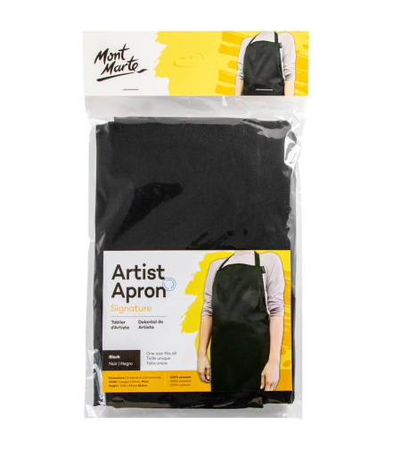 סינר אמן צבע שחור Mont Marte Artist Apron Signature