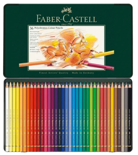 סט עפרונות צבעוניים 36 עפרונות - Faber-Castell Polychromos