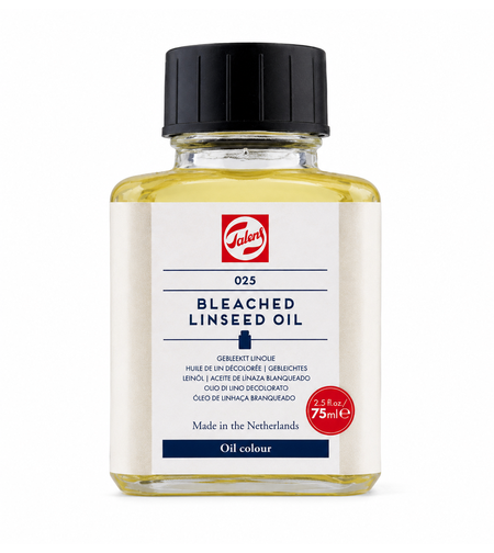 שמן פשתן מולבן לצבעי שמן - Talens Bleached Linseed Oil 75ml