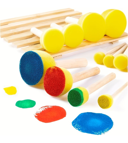 סט ספוגיות טפיחה לצביעה ויצירה – 8 יחידות Sponge Daubers Set for Painting & Craft