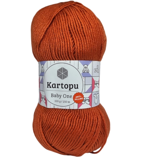 צמר בייבי KARTOPU BABY ONE- כתום חמרה