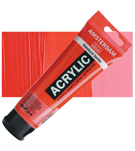 צבע אקריליק אמסטרדם – נפתול אדום בהיר (Naphthol Red Light) – 120 מ״ל