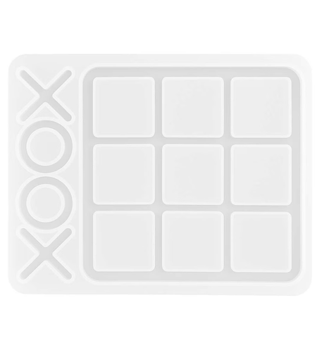 תבנית סיליקון למשחק איקס עיגול אינסופי – Infinite Tic Tac Toe Resin Mold