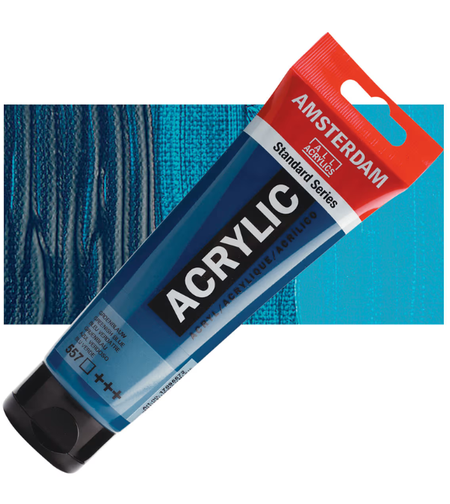צבע אקריליק אמסטרדם מסדרה סטנדרטית – ירוק־כחלחל (Greenish Blue) – 120 מ