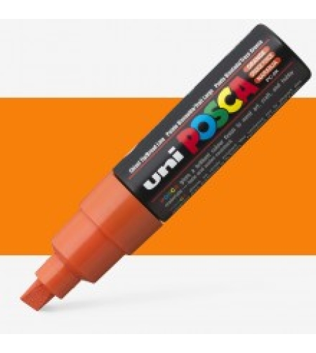 טוש פוסקה לציור-8מ''מ POSCA K8-כתום