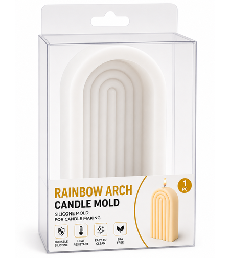 תבנית סיליקון לנר קשת מודרני – Rainbow Arch Candle Mold
