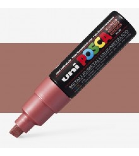 טוש פוסקה לציור-8מ''מ POSCA K8- אדום מטאלי