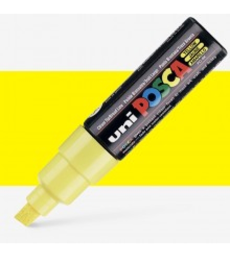 טוש פוסקה לציור-8 מ''מ POSCA K8-צהוב